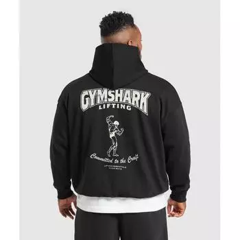 Gymshark Толстовка с капюшоном Committed To The Craft, черная A1c4r Bb2j XS