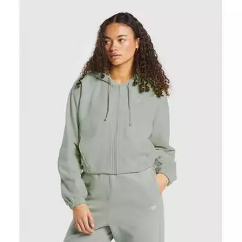 Gymshark Толстовка с капюшоном из флиса на молнии, цвет серый B8a7j Gb7s XS