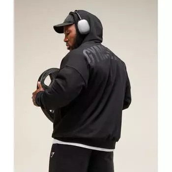 Gymshark Толстовка с капюшоном Power Black A2c9h Bb2j XS