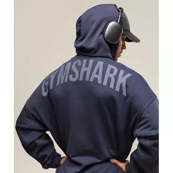 Gymshark Толстовка с капюшоном Power Heavy Blue A2c9h Uctn XS