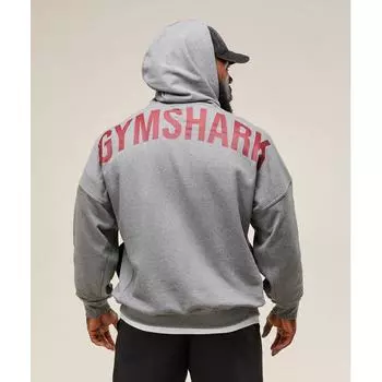 Gymshark Толстовка с капюшоном Power Zip Up Charcoal Core Marl A2c9j Gbbb XS