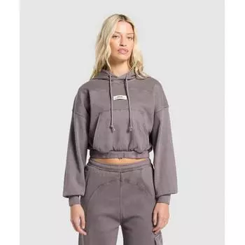 Gymshark Толстовка с капюшоном Rest Day Ribbed, матовая фиолетовая B1c4e Pb33 XS