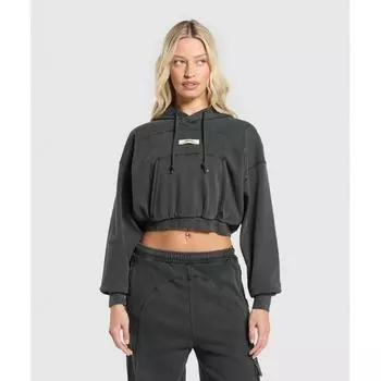 Gymshark Толстовка с капюшоном Rest Day Ribbed Asphalt Grey B1c4e Gc02 XS