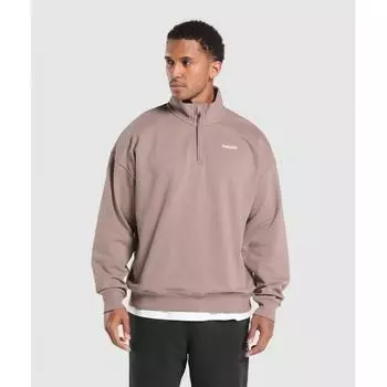 Gymshark Толстовки для отдыха 1 4 Zip Powder Mauve A3a3z Kb7d XS