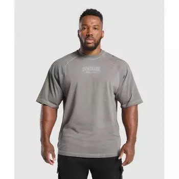 Gymshark Тяжелая футболка металлик серый асфальтовый серый A7a3h GCV5 XS