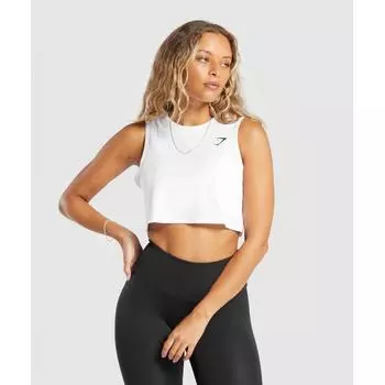 Gymshark Training Crop Tank White B2a5p Wbbm XXL