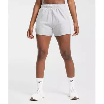 Gymshark Training Fleece Shorts Light Grey Core Marl B6a1p Gbcn XXS