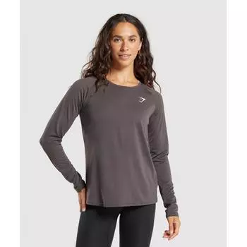 Gymshark Training Long Sleeve Top Greyed Purple B7a2k Pbvr XS