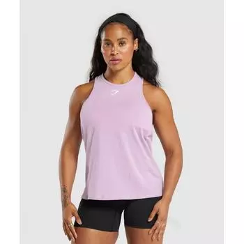 GYMSHARK Тренировочная хлопковая майка Теплая сирень B7A1M PBZT XXS