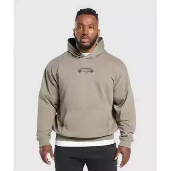 Gymshark Тренировочная одежда Толстовка с капюшоном Льняная Коричневый A1c2p Nbzl XS