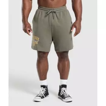 Gymshark Trophy Graphic Shorts Base Green A7a1p Ech1 XS