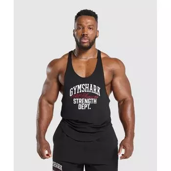 Gymshark Trophy Graphic Stringer Black A1c2l Bb2j XS