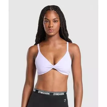 Gymshark Twist Front Bralette Fresh Lilac B2b5w Pb7g XS