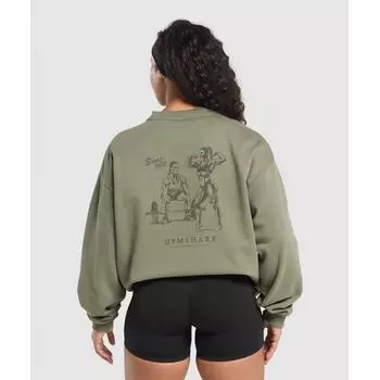 Gymshark Two Strong Женская толстовка База Зеленый B2b7n Ech1 XS