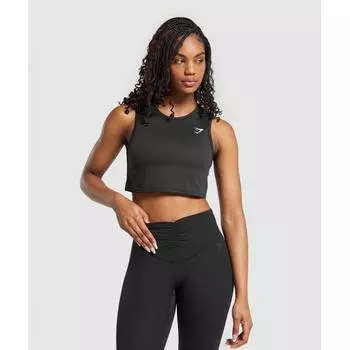 Gymshark Учебный танк Crop Tank Black B2a5p Bbbb XS