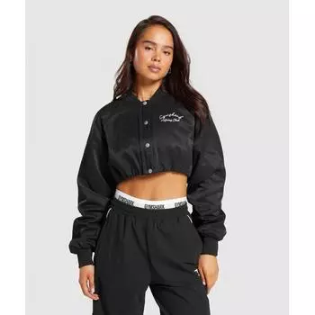 GYMSHARK Укороченный бомбер Черный B7A3E BB2J XL