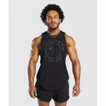 Gymshark Устаревший танк Drop Arm Black A5a2z Bb2j XS