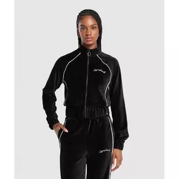 Gymshark Velour Tracktop Black B1c5i Bb2j XS