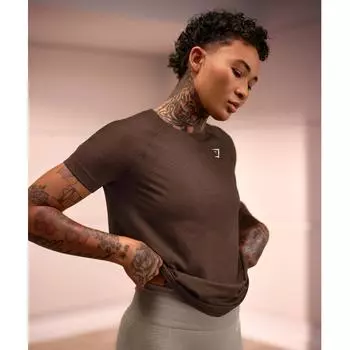 Gymshark ViTal Seamless 2.0 LighT T shirT Espresso Marl B2a4i Nbfb XS