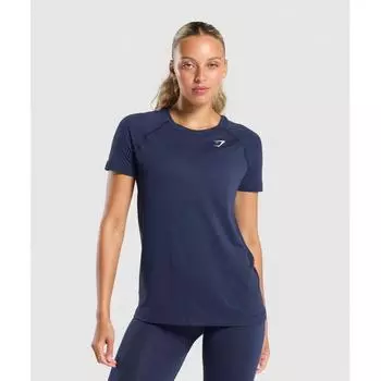 Gymshark ViTal Seamless LighT T shirT Heavy Blue Marl B2a4i Ucw7 L