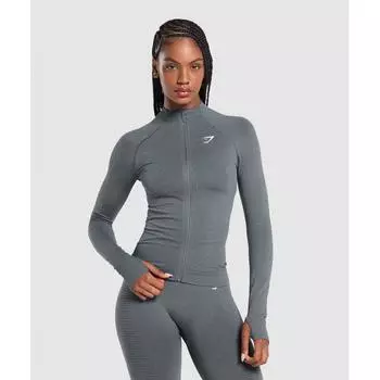 Gymshark Vital Seamless Tight Tracktop Strong Grey Marl B9a6k Gcsv XS