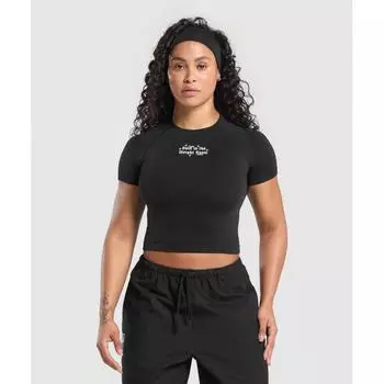 Gymshark Встроенная в тренажерный зал детская футболка черная B2b2b Bb2j XL