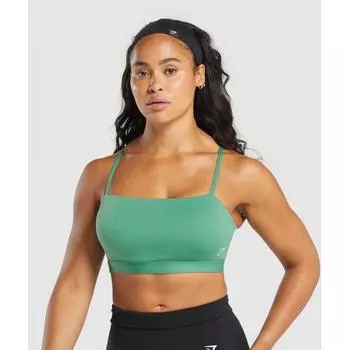 Gymshark Вырезанный бандо Discipline зеленый B8a9d Ecr8 XS