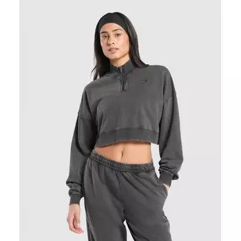 Gymshark Whitney 1 4 молния черный B3c6p Bb4v XXS