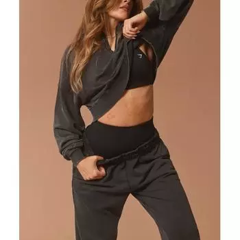Gymshark Whitney 1 4 Zip Black B3c6p Bb4v XS