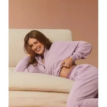 Gymshark Whitney 1 4 Zip Warm Lilac B3c6p Udbm XS