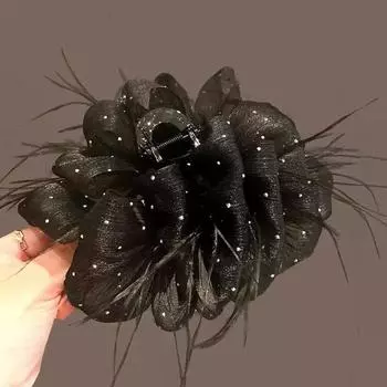 Заколка для волос «Перо гипсофилы» Заколка «Акула» Французский темперамент Заколка «Коготь» Аксессуары для волос 13cm