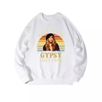 GYPSY Модный принтованный топ, повседневная спортивная одежда на осень и зиму, хлопковая толстовка M белый