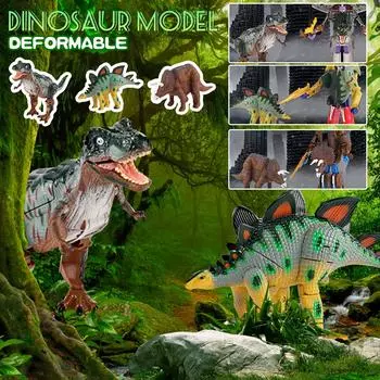 (H0826)Assembling Dinosaur Model Conversion Robot Toy Action Figure Gift