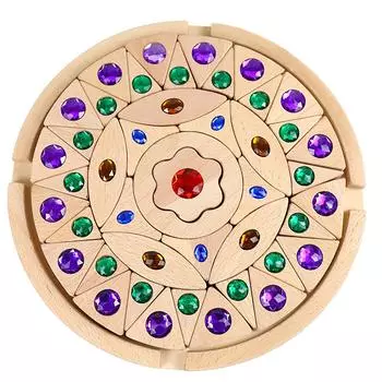 (H0826)Деревянное, кирпичное и каменное здание, креативная сборка, цвет