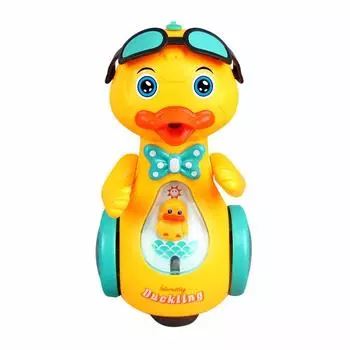 (H0826)Дети спрей музыка свет электрические солнцезащитные очки утенок робот-головоломка игрушка-сюрприз жёлтый