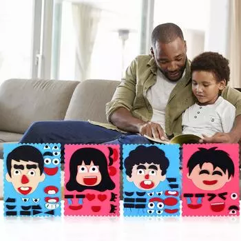 (H0826)Детская развивающая игрушка-наклейка для изменения выражения лица