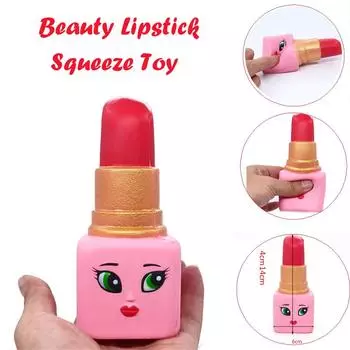(H0826)Горячая мягкая красивая губная помада, медленно растущая игрушка для снятия стресса