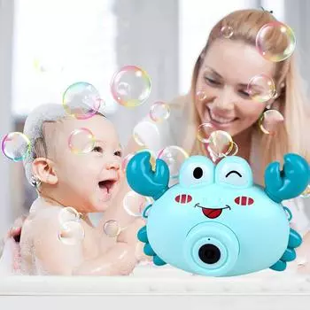 (H0826)Игрушка-машина для пузырей, краб, огнетушитель, электрическая детская забавная летняя игрушка на открытом воздухе, 60 мл синий