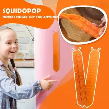 (H0826)Игрушки для снятия стресса Elibeauty, новые игрушки для снятия стресса Squidopop, игрушки на присоске, силиконовые сенсорные игрушки для снятия стресса, потребности при аутизме One Size