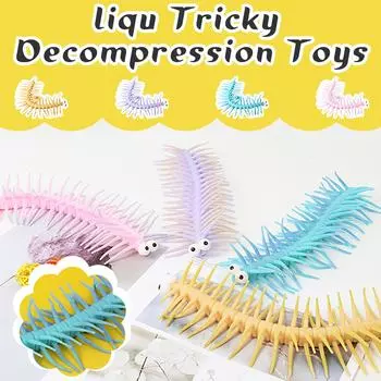 (H0826)Игрушки Успокаивающие Эластичные Снятие стресса Тревожность Мягкая Резиновая Веревка-Лапша Для Детей синий