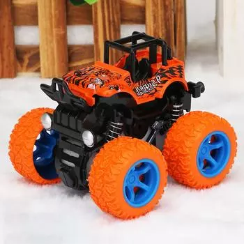(H0826)Имитационная модель внедорожника с полным приводом, игрушечная модель детского автомобиля оранжевый