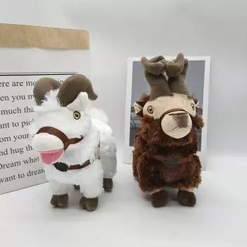(H0826)Козы плюшевые, 10,6-дюймовые плюшевые козы, мягкие игрушки для фанатов, детей и друзей, красивые плюшевые куклы, подарки One Size коричневый