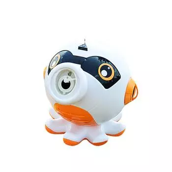 (H0826)Машина для выдувания пузырей для малышей, автоматическая мыльница с музыкой и светом белый