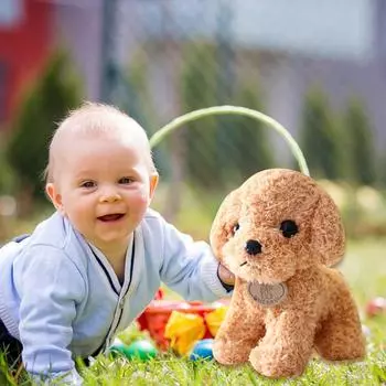 (H0826)Моделирование Тедди Собака Плюшевая Игрушка Щенок Кукла Детский Подарок бежевый