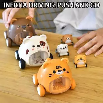 (H0826)Мультяшная милая катапульта для домашних животных, игрушечная машина, инерционные автомобили, игрушки для детей, развивающие игрушки для детей, ABS, защита от падения