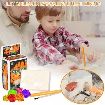 (H0826)Набор Real Gemstones Great Science kit Gemology E cavation Toys
