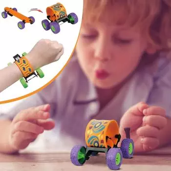 (H0826)Новый браслет-самокат детский самокат с граффити и тягой, браслет-круг, креативный самокат с деформацией столкновения One Size зелёный