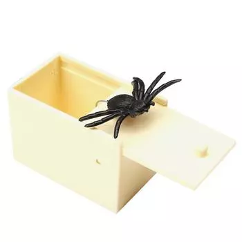 (H0826)Новый День Дурака Пародия Смешной Страшилка Маленькая Коробка Мышь Скорпион Паук Страшные Девочки белый