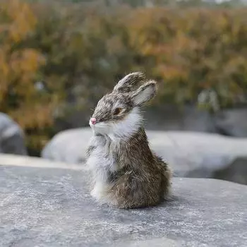 (H0826)Пасхальная имитация плюшевой игрушки кролика, милый кролик, кукла, украшение дома, подарок коричневый
