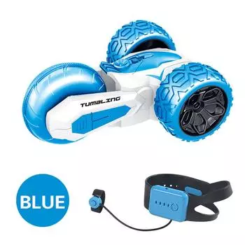 (H0826)Пульт дистанционного управления жестами, 2,4G, 4CH, трехколесный велосипед для трюков на 360 градусов??Переворот градусов синий
